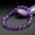 thumbnail image 2 of Pulsera de piedra natural liwang Amatista Natural 8 mm 16 cm 2 piezas, 2 of 5