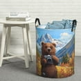 thumbnail image 5 of Cauagu Snowy Mountain Photography Bear for Laundry Basket,Collapsible Organizer Basket for Storage Bin Toy Bins Gift Baskets Bedroom Clothes Children Nursery Hamper -Medium, 5 of 7
