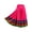 Hot Pink 55cm, variant on Women Spanish Flamenco Dancer Skirt Plus Size Rainbow Folklorico Mexican Swing Skirt Bull Hot Pink 55cm L