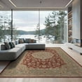 thumbnail image 2 of ODIKA 8'x10' Washable Area Rug Vintage Inspired Medallion With Floral Scroll And Border Boho Flowing Dynamic for Dining Room, Large Office, Lounge, Non-Slip Chair-Friendly Mat, 2 of 7