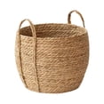 thumbnail image 2 of Woven Planter Basket with Woven Handles Rattan Grass Woven Flower Basket Flower Pot Decoration Breathable Plant Container Plant Basket for Office Home Living Room Farmhouse Lawn, 2 of 6