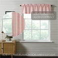 thumbnail image 4 of VHC Brands Annie Buffalo Check Farmhouse 16"x60" Valance Pink Rod Pocket Cotton Kitchen Window Curtains, 4 of 7