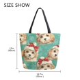 thumbnail image 5 of Large Canvas Bag 13.5x5.1x15 Inch Canvas Bag Shopping Canvas Bag Suitable For Outing Shopping Travel Out Of Large Capacity Storage Warm Christmas Dog, 5 of 9