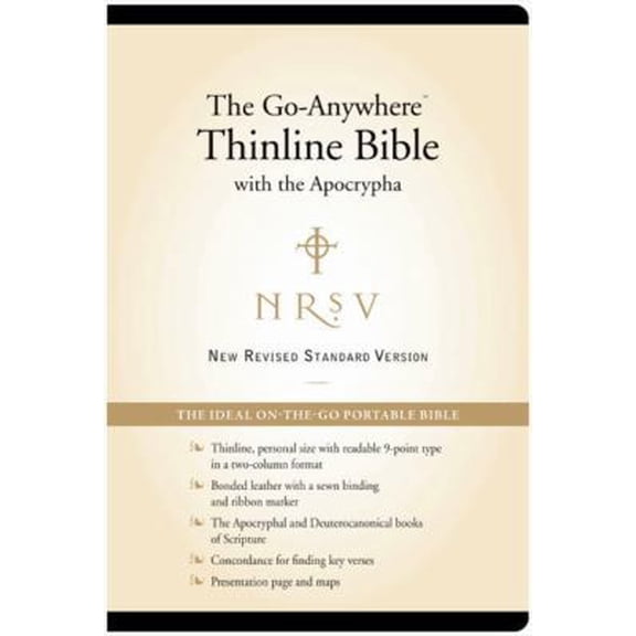 Pre-Owned NRSV The Go-Anywhere Thinline Bible with the Apocrypha [Bonded Leather, Black] (Unknown) 006197918X 9780061979187