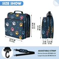 thumbnail image 3 of Zipper Binder with Shoulder Strap 2 inch 3 Ring Waterproof File Folder Organizer Bag 500 Sheet Cartoon Cat Paw Pattern, 3 of 8