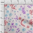 thumbnail image 2 of oneOone Rayon Magenta Fabric Florals Craft Projects Decor Fabric Printed By The Yard 56 Inch Wide, 2 of 4