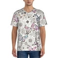 thumbnail image 4 of Haiem Hip Hop Hipster Baseball Jersey Button Down Shirts Sports Uniforms Men Women Jersey(Vintage Butterflies,Medium), 4 of 9