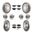 thumbnail image 1 of Transit Auto Front Rear Hub Bearings Assembly Coated Disc Brake Rotors and Semi-Metallic Pads Kit (10Pc) for Car 2018-2022 Volkswagen Tiguan AWD - Left Right Side (Driver Passenger) KBB-116332, 1 of 11
