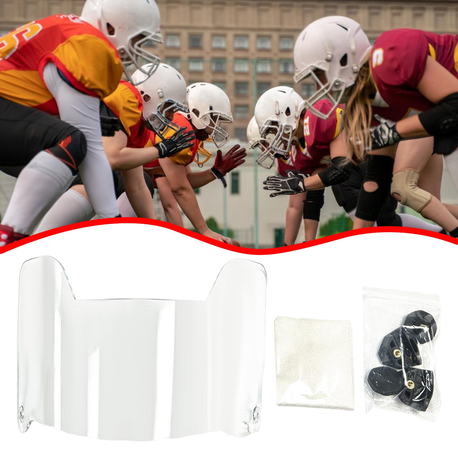 DimyFew Football Helmet Visor Eye Scratch Resistant Replacement for Mouth Guard Protect Clear Anti Fog