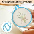 thumbnail image 2 of ZOUSSIQI 3pcs Plastic Embroidery Hoops Set, Cross Stitch Circle Hoop Embroidery Circle Ring for Embroidery and Cross Stitch Random Color(5in) CA919-16470, 2 of 9