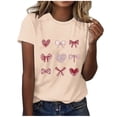 thumbnail image 3 of RKSTN Valentines Gift Valentine Shirts for Women Oversized Crewneck Valentine's Day Graphic Print Short Sleeve T Shirts Pullover Top Womens Casual Round Neck Plus Size Loose Comfy Summer Tee Shirts, 3 of 6
