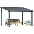thumbnail image 7 of AECOJOY 8' x 12' Hardtop Gazebo, Heavy Duty Outdoor Gazebo with Galvanized Steel Sloping Roof, All Weatherproof Metal Gazebo Featuring Vertical Stripes for Patio, Backyard, and Lawns, 7 of 7