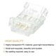 thumbnail image 4 of Conector de tira LED de 5 piezas, conector de 3 pines de 10 mm para luces de tira, conector adaptador de luz LED transparente sin soldadura, 4 of 6