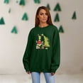 thumbnail image 4 of Merry Christmas Sweatshirt for Women Holiday Crewneck Long Sleeve 2025 Funny Xmas Pullover Dark Green XXL, 4 of 5