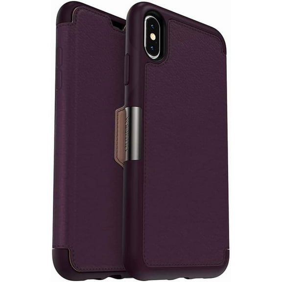 OtterBox Strada Series Leather Folio Case for iPhone XS Max, Royal Blush