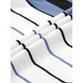 thumbnail image 5 of INSPIRE CHIC Men's Shirts Striped Polo Shirts Short Sleeve Color Block Golf T-Shirts Black White Blue S, 5 of 5