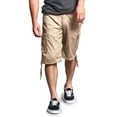 thumbnail image 5 of G-Style USA Men's Rip-stop Belted Cargo Shorts 9AP30 - Solid Khaki - 40, 5 of 5