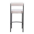 thumbnail image 5 of Livorno Counter Stool Ivory Counter Stool, Modern Style, Shearling style fabric, Steel, Indoor Bar, 5 of 5