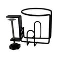 thumbnail image 3 of Soporte para vasos de mesa con clip, organizador de escritorio, fácil instalación, estructura metálica, versátil, antiderrame, ideal para sillas de ja, 3 of 8