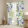 thumbnail image 3 of Castle Fairy Boys Girls Colorful Flowers Black Out Curtains,Spring Garden Curtains Pack of 2 (42x63 Each),Chic Floral Blossoms Bedroom Curtains,Ultra Soft Home Decor, 3 of 6