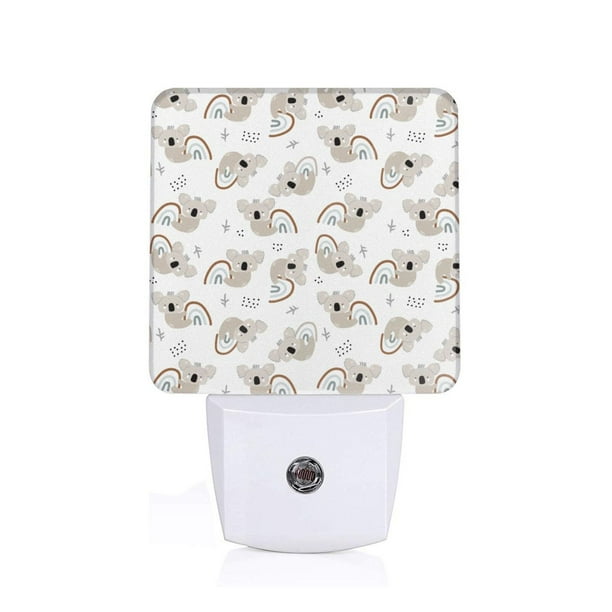 Balery Cartoon Koala Luz Nocturna LED con Sensor Automático, Enchufe con Sensor Crepuscular, Luz Suave de 0.5W para Dormitorio, Pasillo, Baño-US