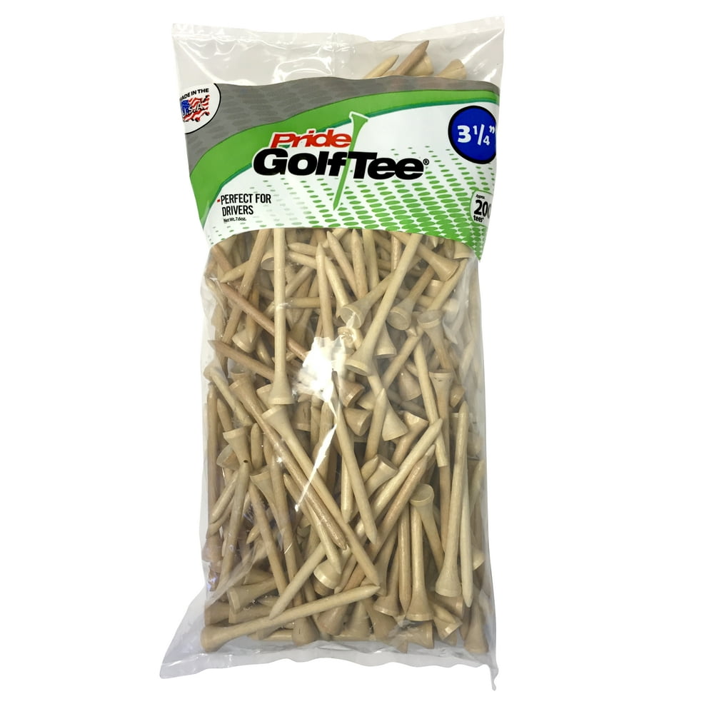 31/4 Natural Golf Tees, 200 count