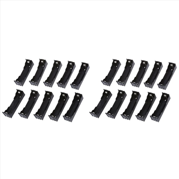 20Pzs Negro Abierta Sostenedor Caja de Bateria para 3.7V 18650 Bateria