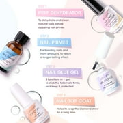 Gellen Gel Nail Polish Kit, 8 Nudes Pink Brown Colors Gel Polish Set With 36W UV Light Nail Dryer, 504Pcs Coffin Fake Nails Tips Glue Gel Nail Prep Kit, Gel Top and Base Coat, Manicure Tools