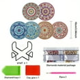 thumbnail image 4 of HsdsBebe 6 Pcs Diamond Art Painting Coasters with Holder, DIY Mandala Coasters Diamond Art Painting Kits for Beginners,Art Craft Gem Painting Adult and Children Diamond Art, 4 of 7
