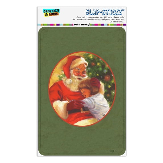 Christmas Holiday Jolly Santa and Child Home Business Office Sign