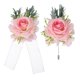 thumbnail image 1 of Juego de Corsage de Muñeca y Boutonnières Rosa Brillante Uxcell, Corsage de Flores Artificiales para Boda Novia Novio Ceremonia Aniversario Baile Fiesta, 1 of 6