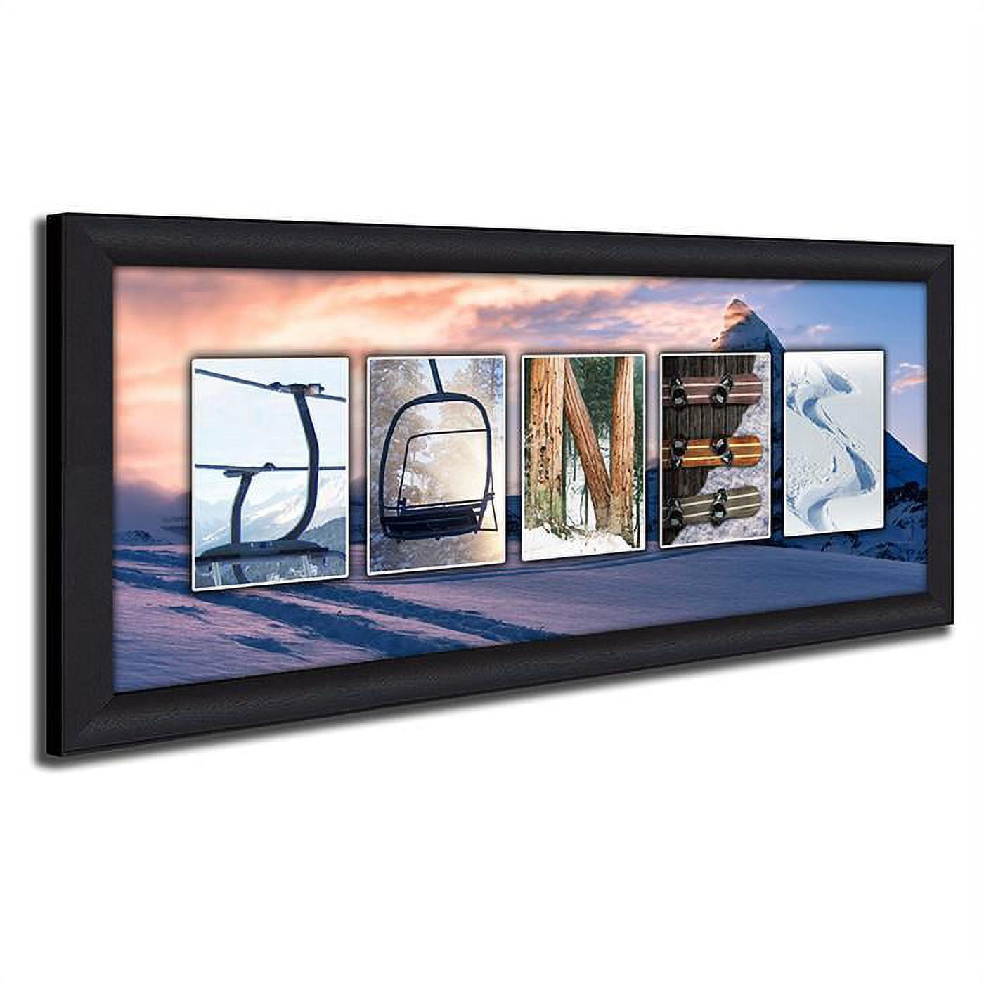 Personalized Snowboarding Canvas Wall Art, Live Preview, Choose Each Photo, Multiple Options