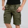 thumbnail image 2 of Gym Mens Shorts Drawstring Elastic Waist with Pockets Casual Hiking Trousers Loose Fit Shorts, 2 of 4