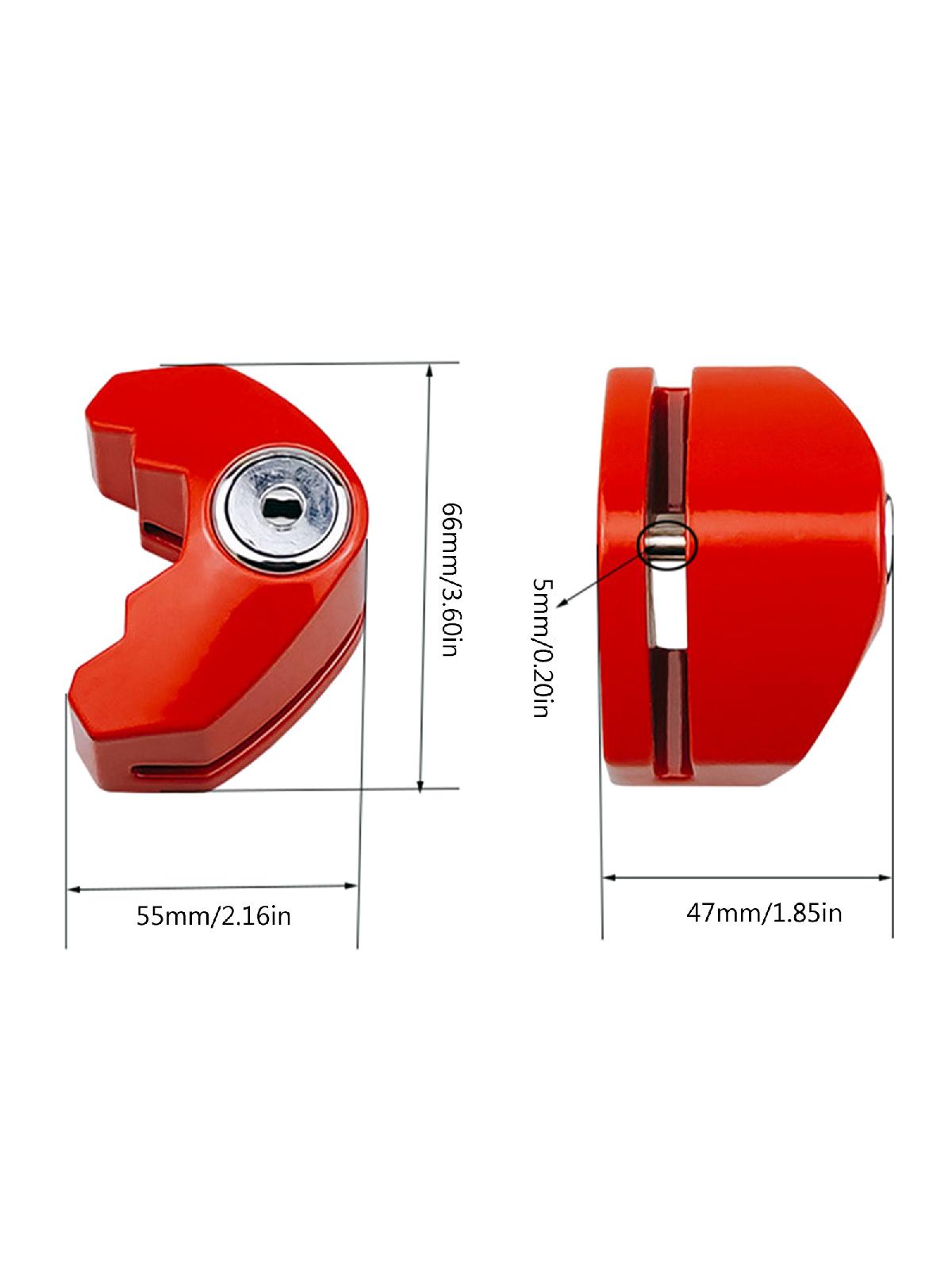 Anti-Theft Wheel Disc Brake Lock Padlock Bike Scooter Mountain Road MTB Cycling Rotor Disc Brake Wheel Lock with Keys