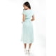 thumbnail image 3 of Vestido Midi Escote V Roman Fashion Juvenil Verde Claro 288, 3 of 5