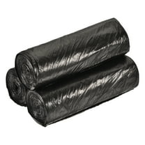 Uxcell 4-6 Gallon Small Plastic Trash Bags Waste Basket Liners Black, 60 Counts / 3 Rolls