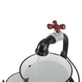 thumbnail image 6 of Alpine Corporation 15" x 15" x 36" Outdoor Iron Tiered Pails Pump Fountain, White, 6 of 13