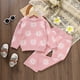 thumbnail image 4 of Gibobby Conjunto para bebé y niño Niño bebé niñas niños suéter de punto camisa Top y pantalones ropa de abrigo invierno(Rosa, 9-12 Meses), 4 of 5