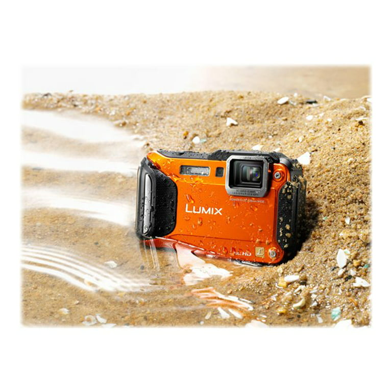 aardolie Schrijft een rapport meel Panasonic Lumix DMC-TS5 - Digital camera - compact - 16.1 MP - 4.6x optical  zoom - Leica - Wi-Fi, NFC - underwater up to 42.7 ft - orange - Walmart.com