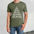 thumbnail image 2 of Mens Christmas T Shirts Golf Solod Color Simple Cute Pattern Fashion Unisex Mens Festival Clothing,Army Green,2XL, 2 of 4