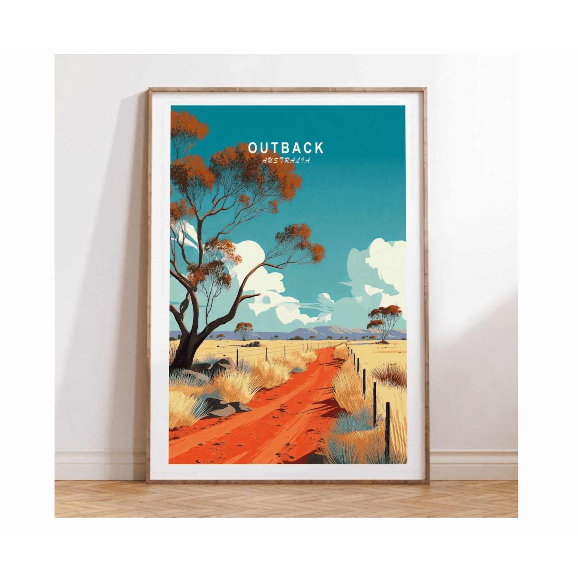 Outback Australia Minimalist Home Decor Travel Wall Art V3 Home Decor Office Wall Art