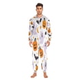 thumbnail image 2 of IAUYY Unisex Adult Onesie Pajamas Ultra-Soft Crystal-Soft Fabric, Halloween Adult Onesie Pajamas Adults,With a Zipper Plus Size Onesie Pajamas, Orange and Purple Color Scheme, 2 of 7