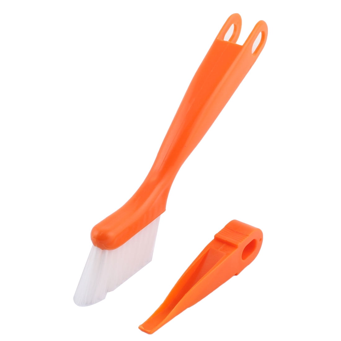 Unique Bargains Orange Plastic Handle Window Groove Dust Clean Scraper