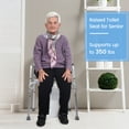 Raised Toilet Seat with Handles for Seniors, Adjustable Height Frame