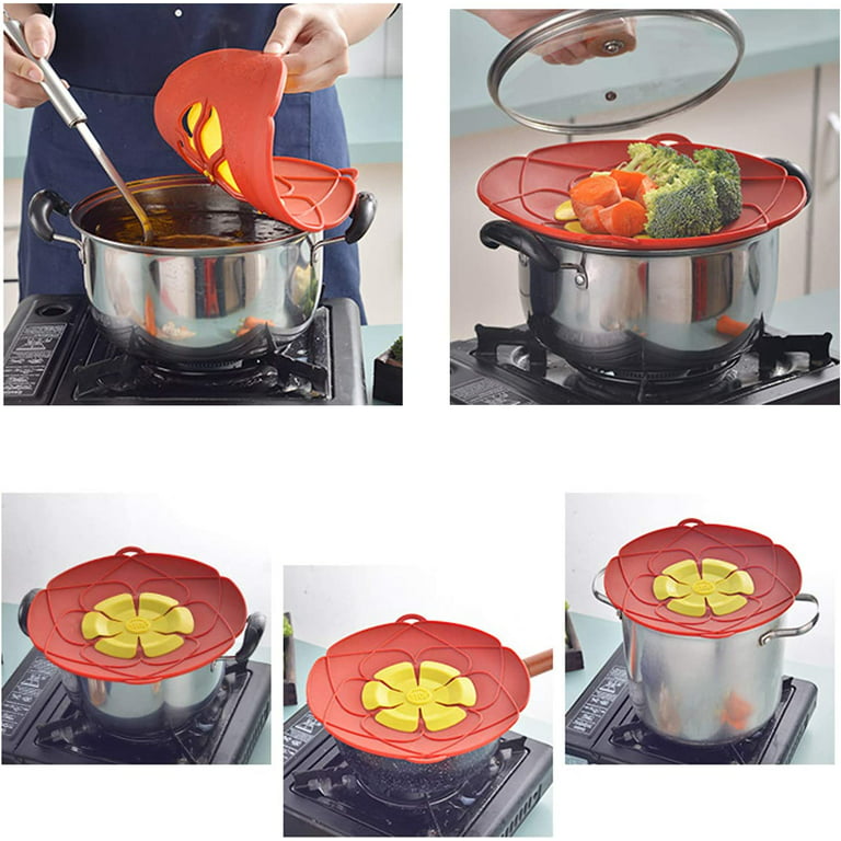 Silicone Lid Spill Stopper Cooking Steamer Microwave Splash Guard