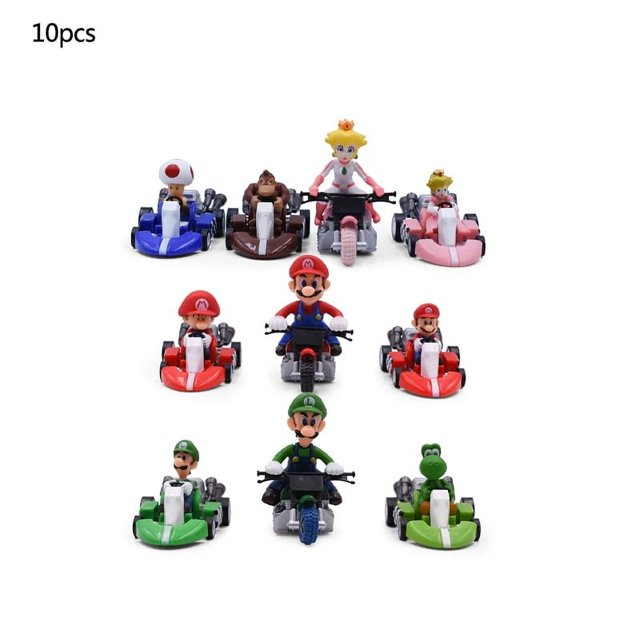 Conjunto de figuras de Super Bros, Toad, Princesa Peach, Mario, Luigi, Yoshi, Daisy, Bowser, Wario, Donkey Kong, Koopa, Troopa, modelo de juguete de colección de PVC