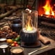 thumbnail image 5 of Toystoory Chimenea de escritorio portátil, sin humo, fácil extinción, sala de Control, jardín de Metal carpas Negro, 5 of 6