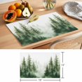 thumbnail image 6 of Watercolor Forest Placemats Set of 12 Green Foggy Natural Landscape Plants Place Mats Indoor Wipeable Table Mats Washable Cloth Dining Table Placemats for Kitchen Holiday Party Home Decor 13x19 Inch, 6 of 9