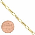 thumbnail image 2 of 3mm 24k Yellow Gold Plated Flat Figaro Chain Necklace, 24 inches, 2 of 7