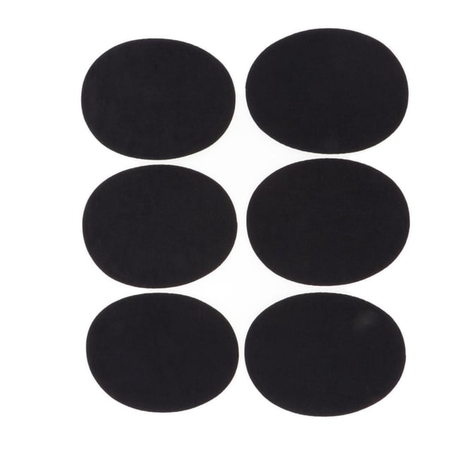 6pcs Oval Iron on Patch with Cloth Patch And Suede Yoke , Deep Blue